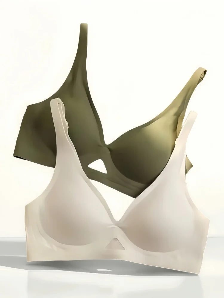 Deep V Seamless Bras For Women Push Up Non-wire Bra With Pads U-back Brasiere Invisible Underwear Breathable Mesh Sexy Lingerie