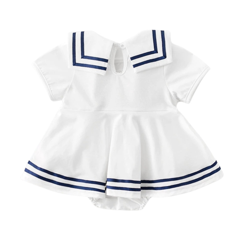 Robe bébé à col marin