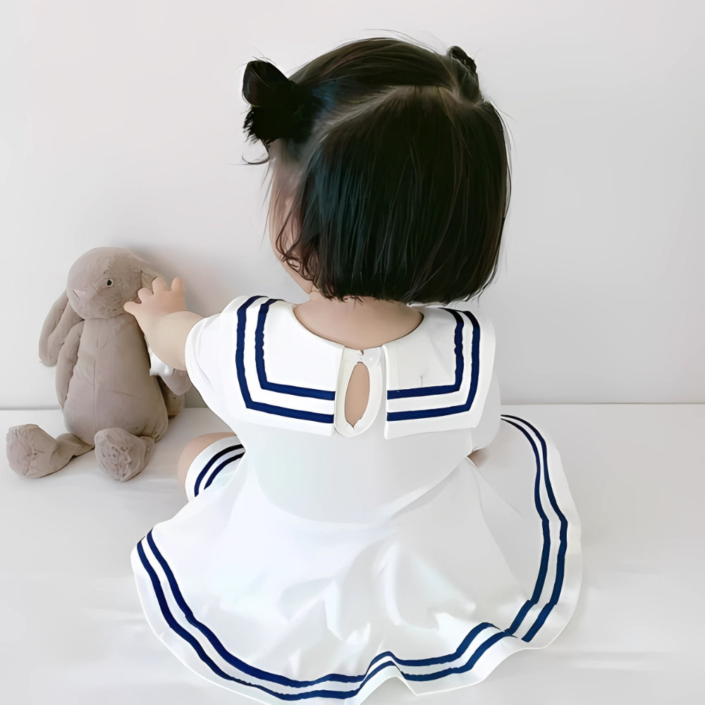Robe bébé à col marin