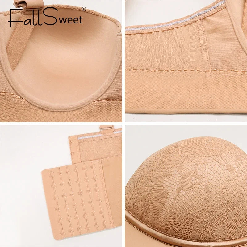 FallSweet Longline Strapless Bra Multiway Full  Back Coverage Smoothing Bras Women's  Underwire Corset Brasieres Hide Back Fat