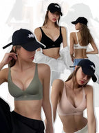 Deep V Seamless Bras For Women Push Up Non-wire Bra With Pads U-back Brasiere Invisible Underwear Breathable Mesh Sexy Lingerie