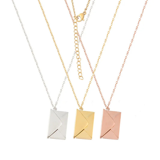 🔥 Bestselling🔥for Dropshipping：engraved envelope necklace