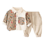 Striped Bear Shirt and Pants Set