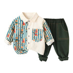Striped Bear Shirt and Pants Set