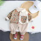Striped Bear Shirt and Pants Set