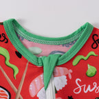 Playful Sushi Print Baby Sleep Romper