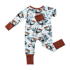 Sweet Animal & Floral Print Baby Romper