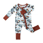 Sweet Animal & Floral Print Baby Romper