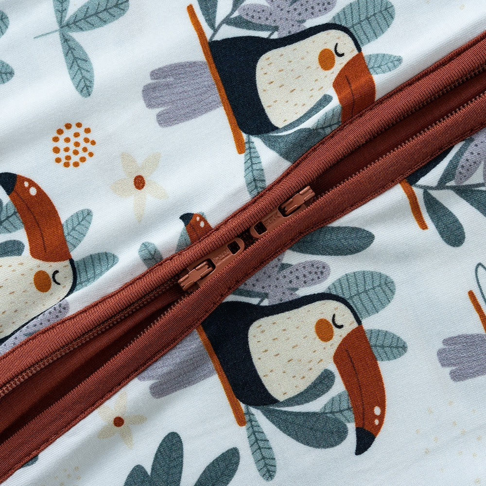 Sweet Animal & Floral Print Baby Romper