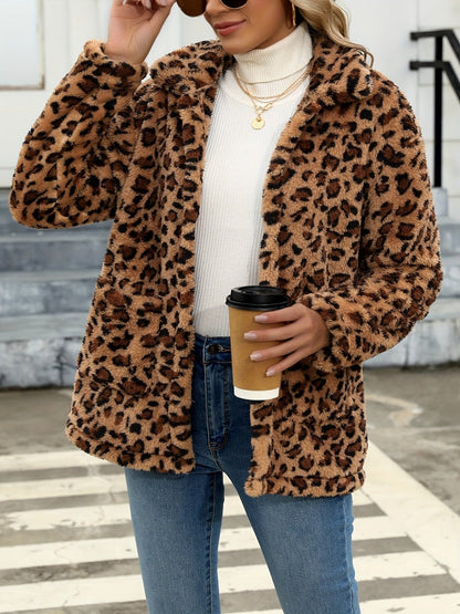Teddy Coat – Plaid Print Polyester Blend & Warm Lining