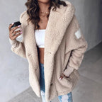 Teddy Jacket - Button Front and Hooded Warm Insulation