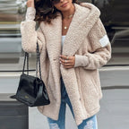 Teddy Jacket - Button Front and Hooded Warm Insulation