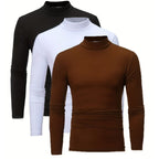 Col roulé - Ensemble 3 pièces en mélange de polyester pour une chaleur confortable et superposable