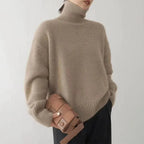 Turtleneck Sweater – Wool Blend Ribbed Cuffs & Warm Fit