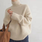 Turtleneck Sweater – Wool Blend Ribbed Cuffs & Warm Fit