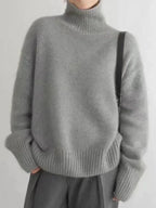 Turtleneck Sweater – Wool Blend Ribbed Cuffs & Warm Fit