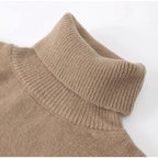 Turtleneck Sweater – Wool Blend Ribbed Cuffs & Warm Fit
