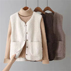 Vest - Sleeveless Wool Blend & Thick Fleece Warmth Layer