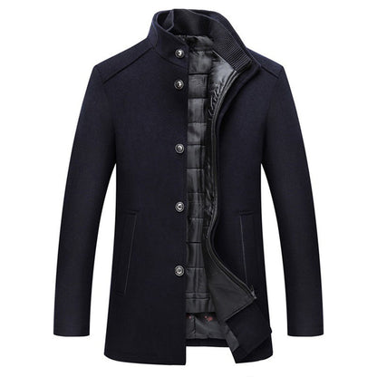 Wool-Blend Coat – Long Cut Streamlined & Windproof Warmth