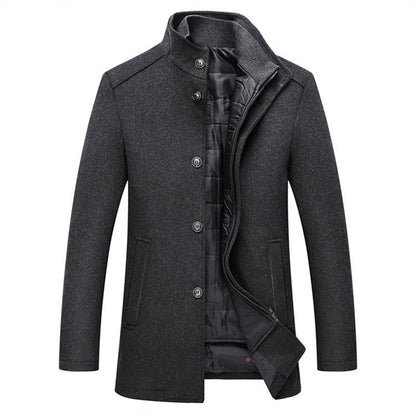 Wool-Blend Coat – Long Cut Streamlined & Windproof Warmth