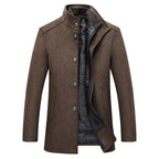 Wool-Blend Coat – Long Cut Streamlined & Windproof Warmth