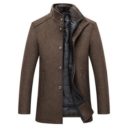 Wool-Blend Coat – Long Cut Streamlined & Windproof Warmth