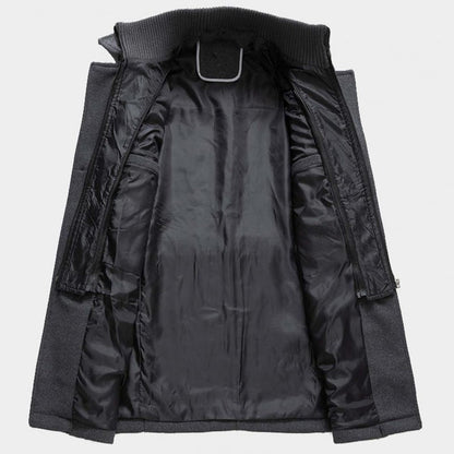 Wool Blend Coat - Structured Front Two Piece & Warm Lining