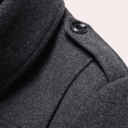 Wool Blend Coat - Structured Front Two Piece & Warm Lining