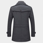 Wool Blend Coat - Structured Front Two Piece & Warm Lining