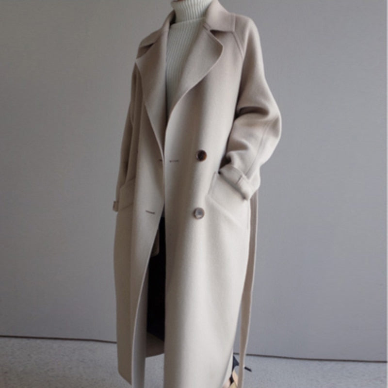 Wool-Blend Coat - Tailored Long Shape And Warm Lining