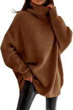 Wool-Blend Pullover - Roll Neck & Warm Layering Shape
