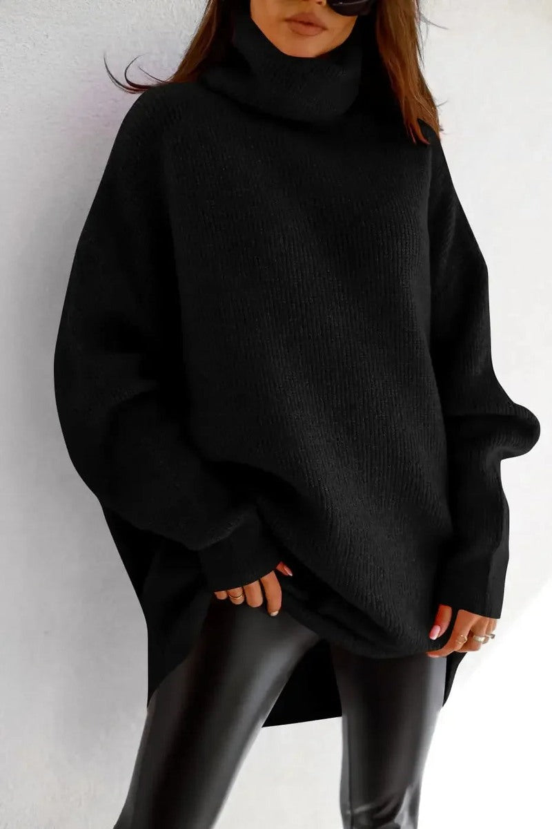 Wool-Blend Pullover - Roll Neck & Warm Layering Shape