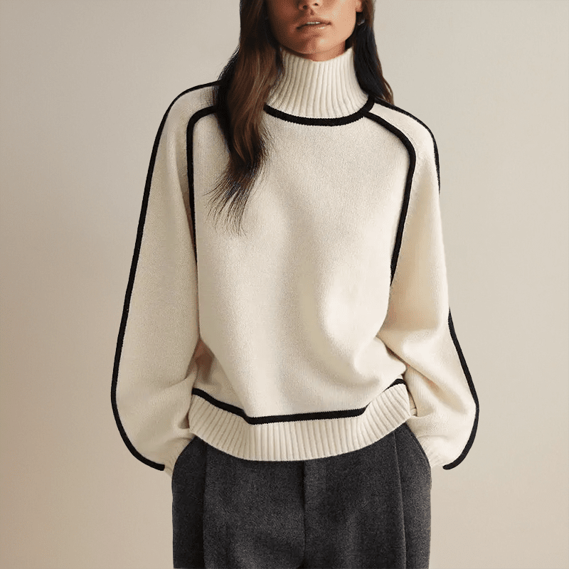 Wool-Blend Pullover - Turtleneck Shape & Warm Comfort