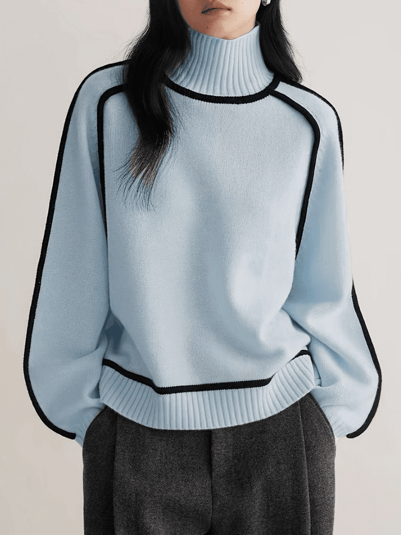 Wool-Blend Pullover - Turtleneck Shape & Warm Comfort