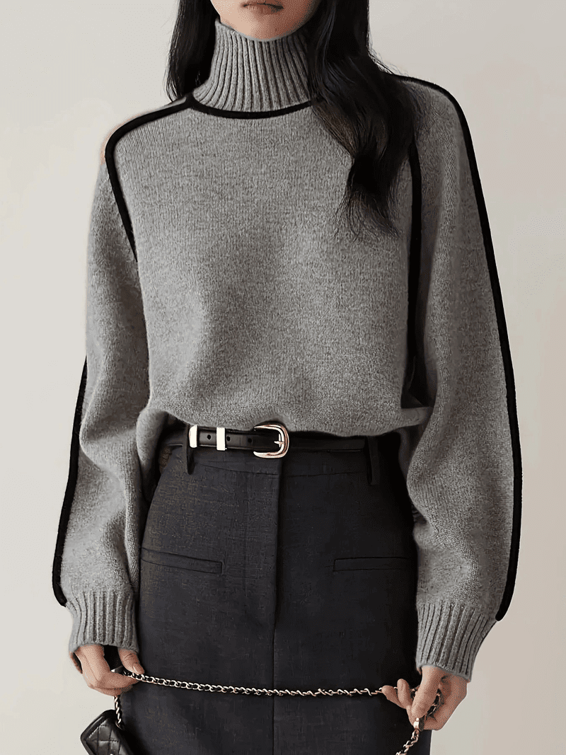 Wool-Blend Pullover - Turtleneck Shape & Warm Comfort