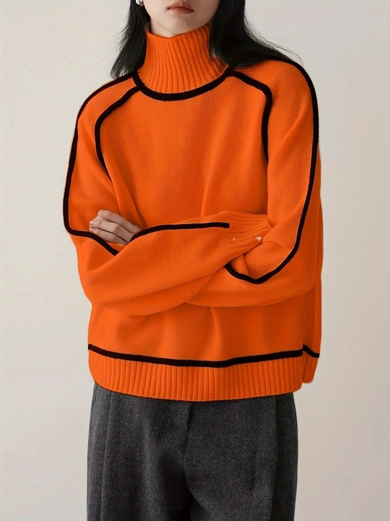 Wool-Blend Pullover - Turtleneck Shape & Warm Comfort