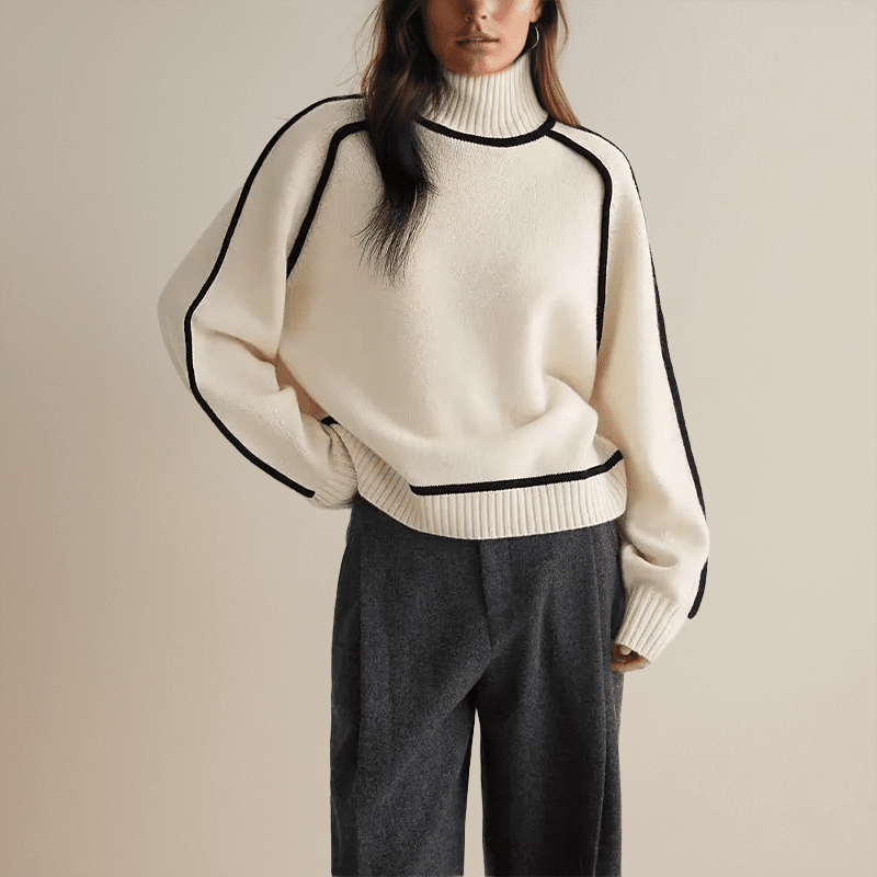 Wool-Blend Pullover - Turtleneck Shape & Warm Comfort