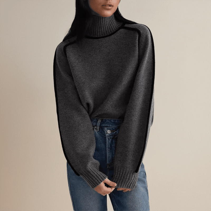Wool-Blend Pullover - Turtleneck Shape & Warm Comfort