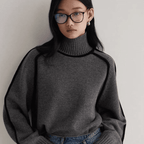 Wool-Blend Pullover - Turtleneck Shape & Warm Comfort