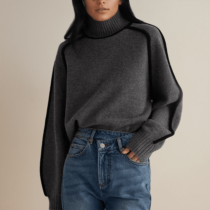 Wool-Blend Pullover - Turtleneck Shape & Warm Comfort