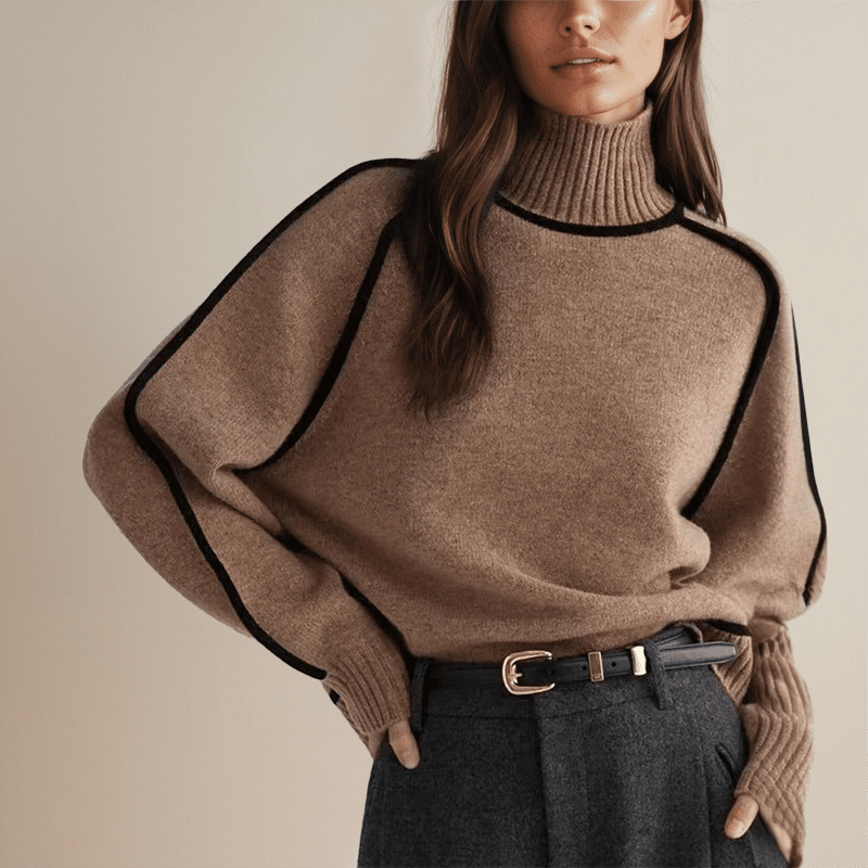 Wool-Blend Pullover - Turtleneck Shape & Warm Comfort