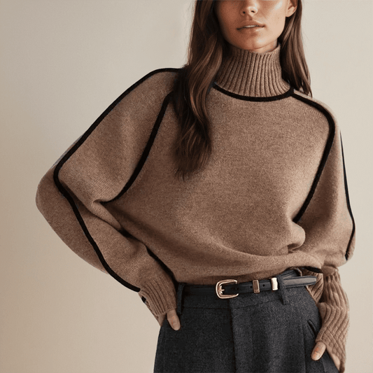 Wool-Blend Pullover - Turtleneck Shape & Warm Comfort