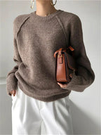 Wool-Blend Pullover – Vintage Knit Collar & Warm Lining