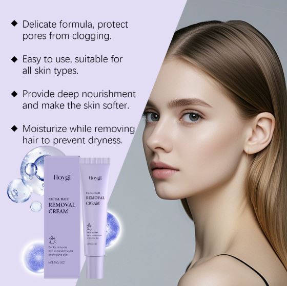 crème dépilatoire pour le visage