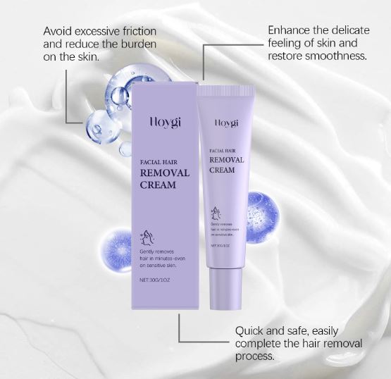 crème dépilatoire pour le visage