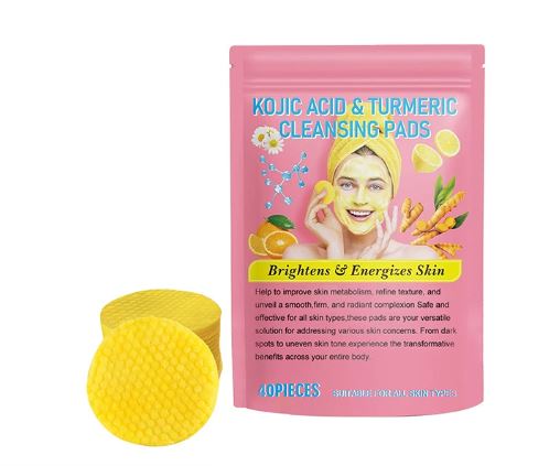 Tampons nettoyants à l'acide kojique et au curcuma