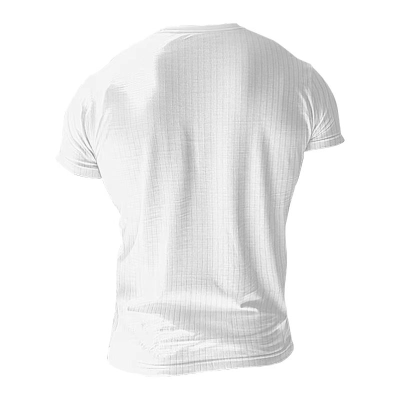 T-shirt Henley coupe slim pour homme