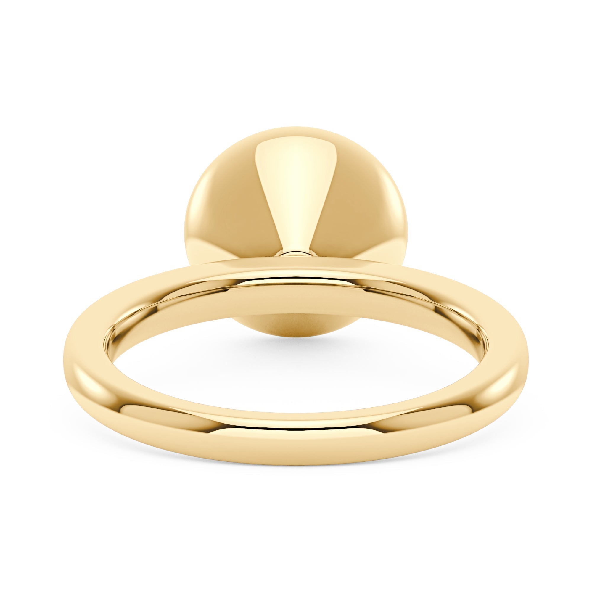 Bague solitaire en moissanite sertie sur une lunette ronde