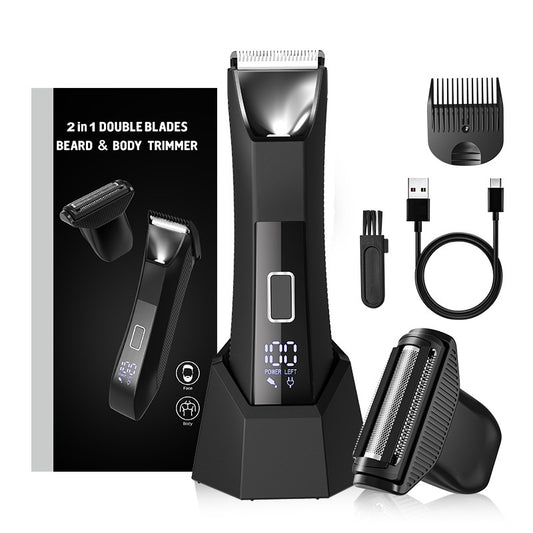 2 in 1 Double Blades Beard & Body Trimmer