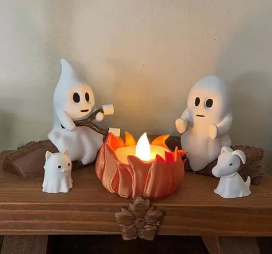 Halloween Ghost Campfire Gathering Electronic Candle Decoration